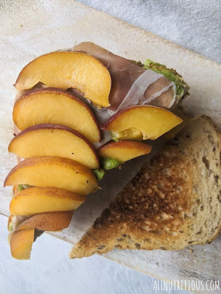 Peach, Prosciutto and Avocado Sandwich